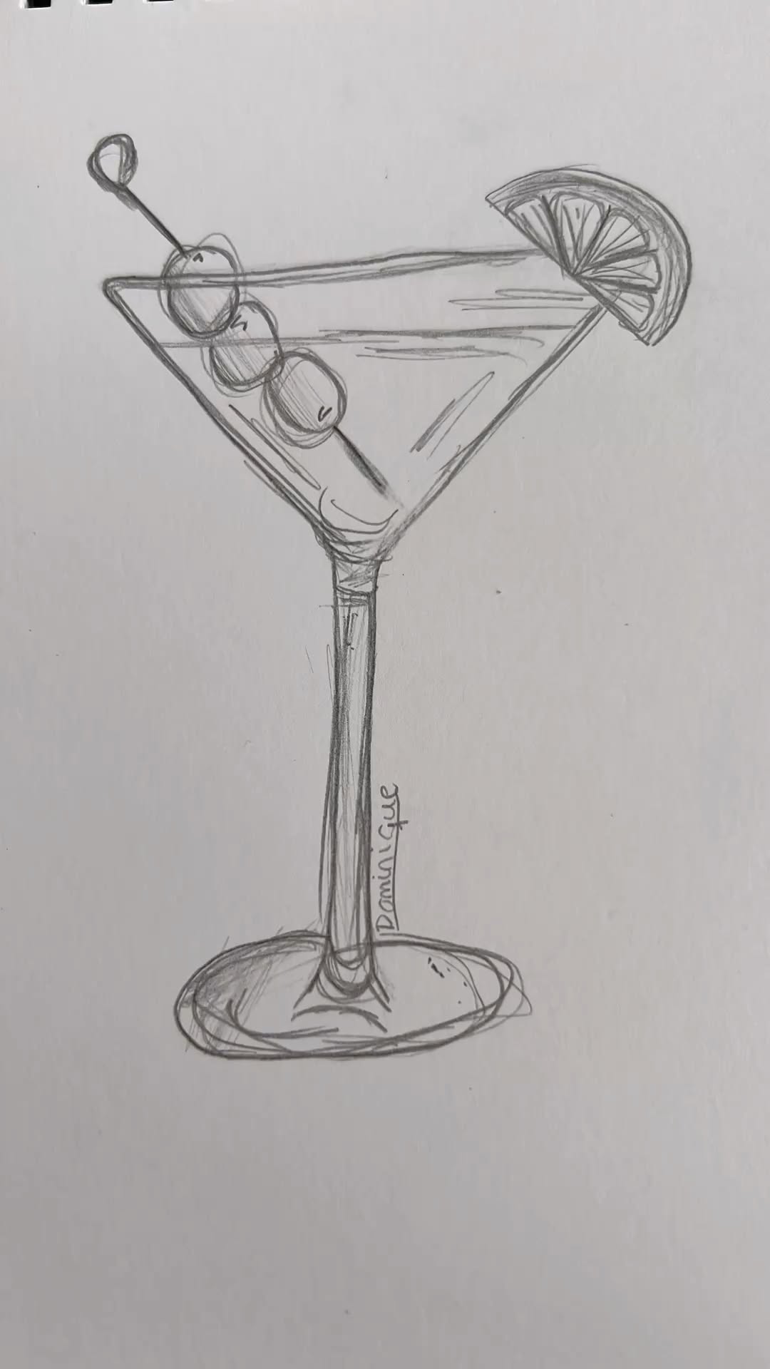 Elegant Martini Glass with Garnish