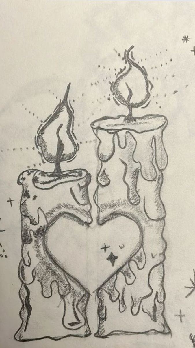 Heart-Shaped Candles with Dripping Wax