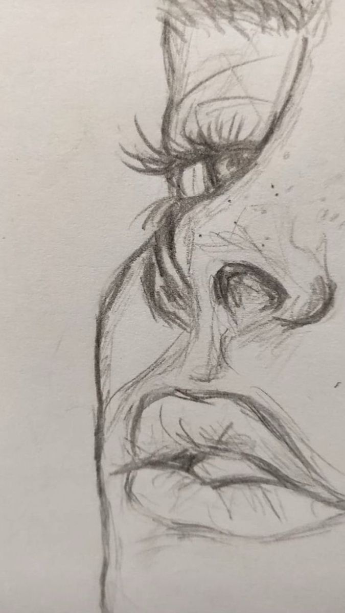 Realistic Portrait of a Face Close-Up