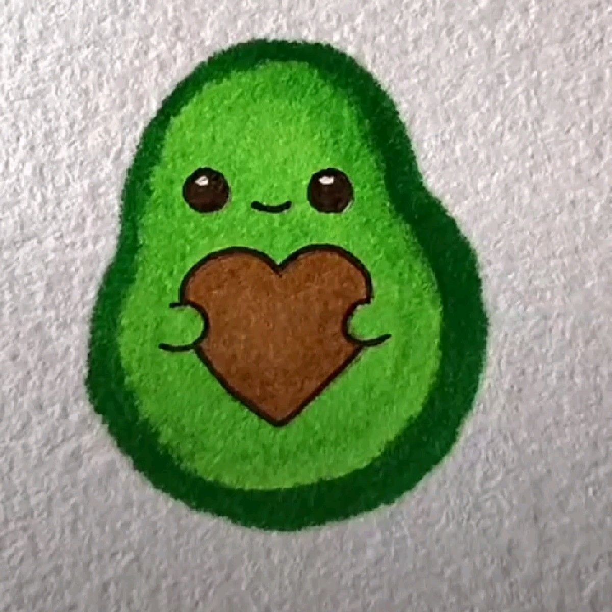 Adorable Avocado Holding a Heart