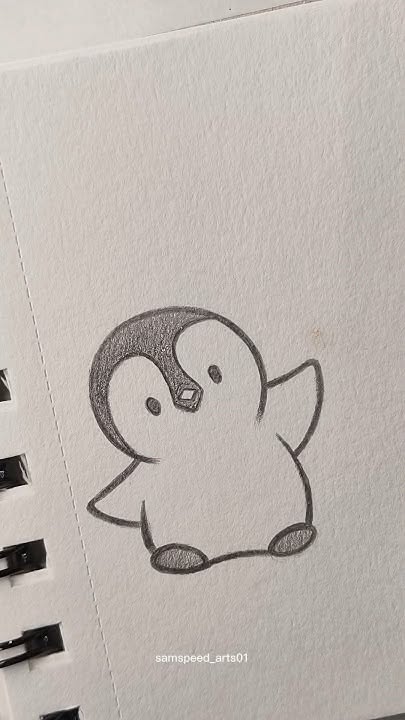 Adorable Baby Penguin Waving