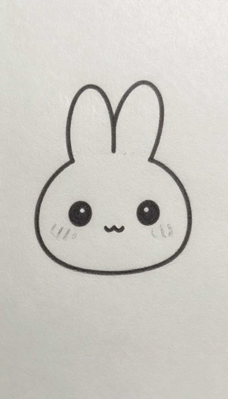 Adorable Bunny Face with Big Ears