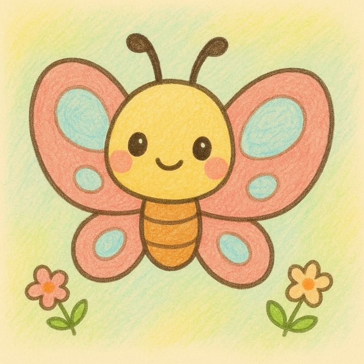 Adorable Butterfly with Colorful Wings