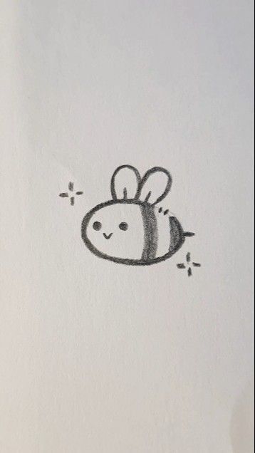 Adorable Cartoon Bee with Sparkles