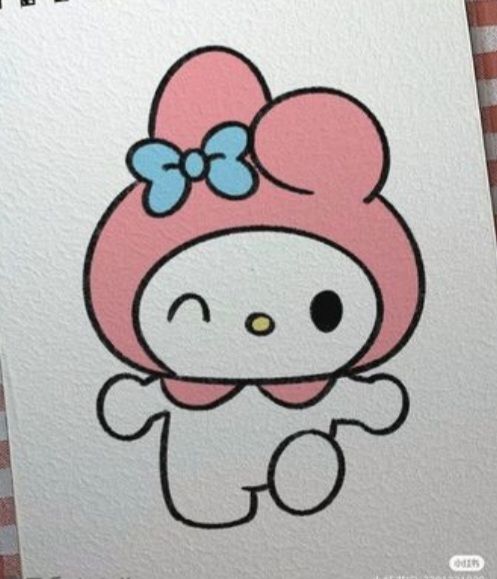 Adorable Character Wearing a Pink Hat