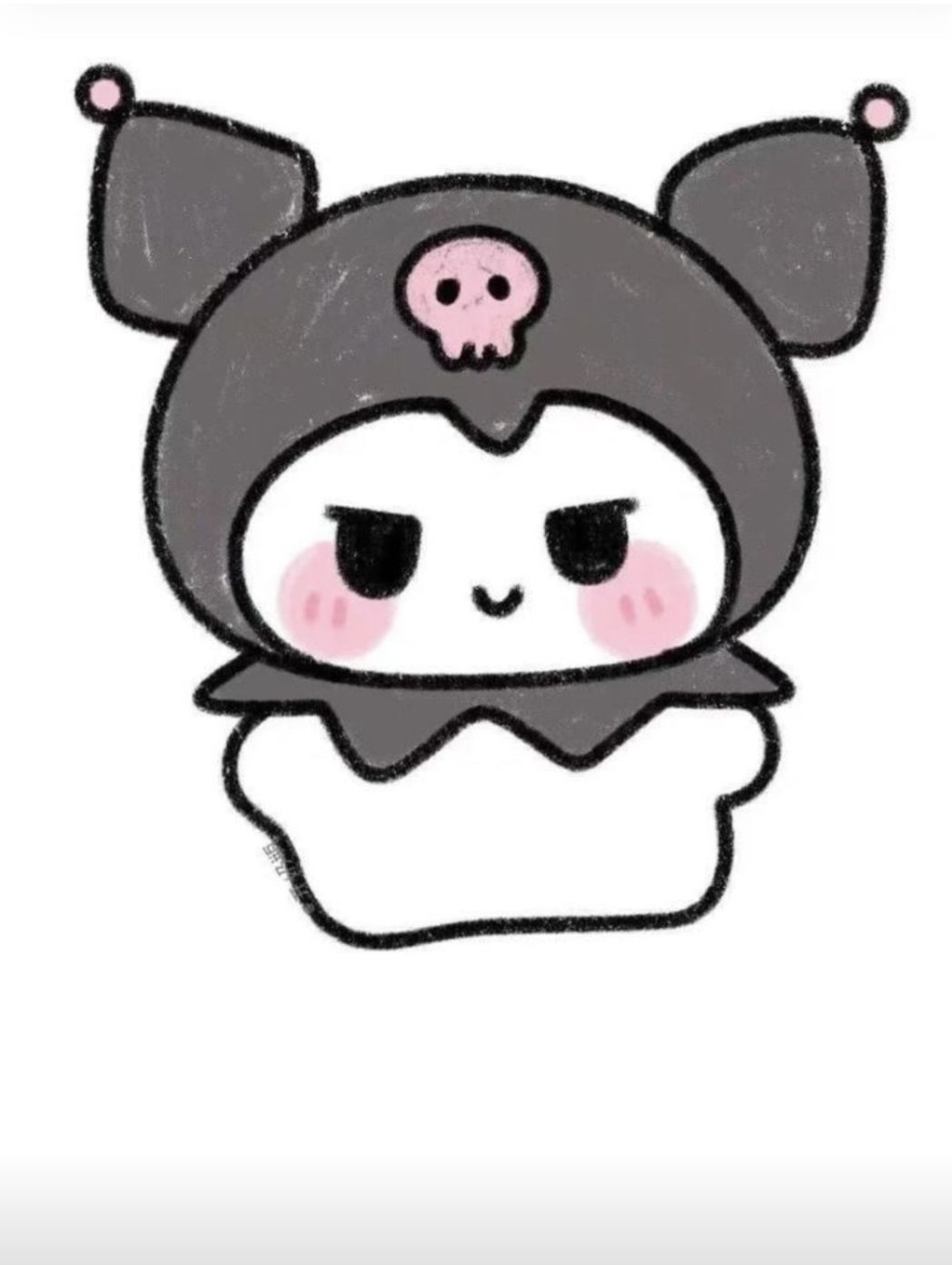 Adorable Chibi Character with Skull Hat