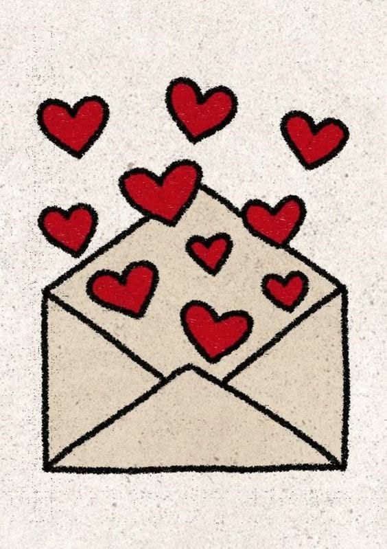 Adorable Envelope with Floating Hearts