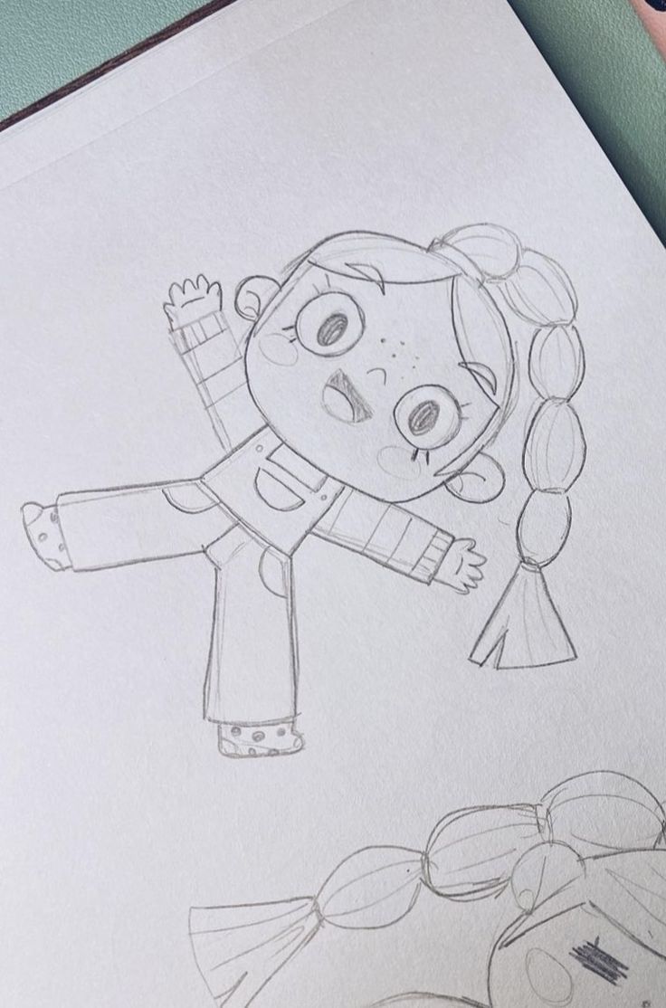 Stuff to Draw: Adorable Girl with Braid and Overalls