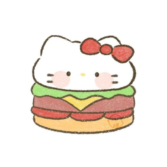 Adorable Hello Kitty Burger Character