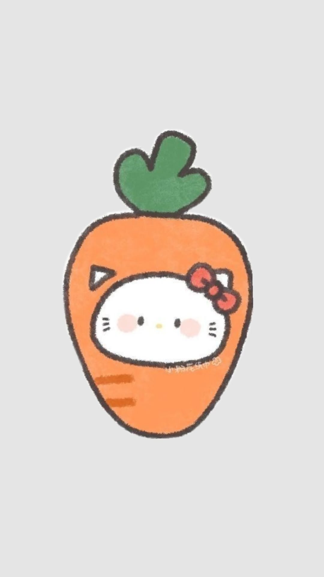 Adorable Kitty Carrot Character
