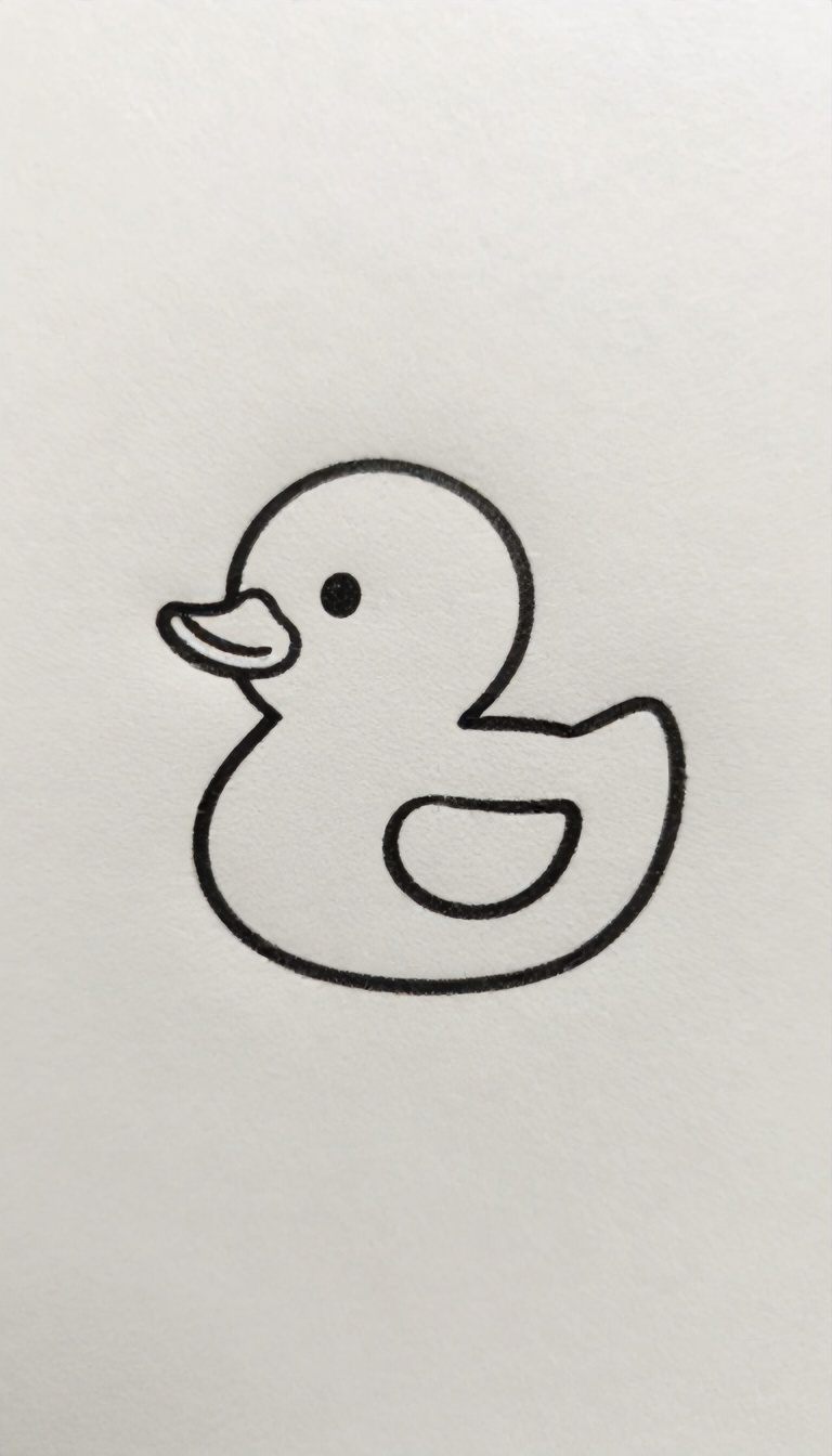 Adorable Rubber Duckie with Big Smile