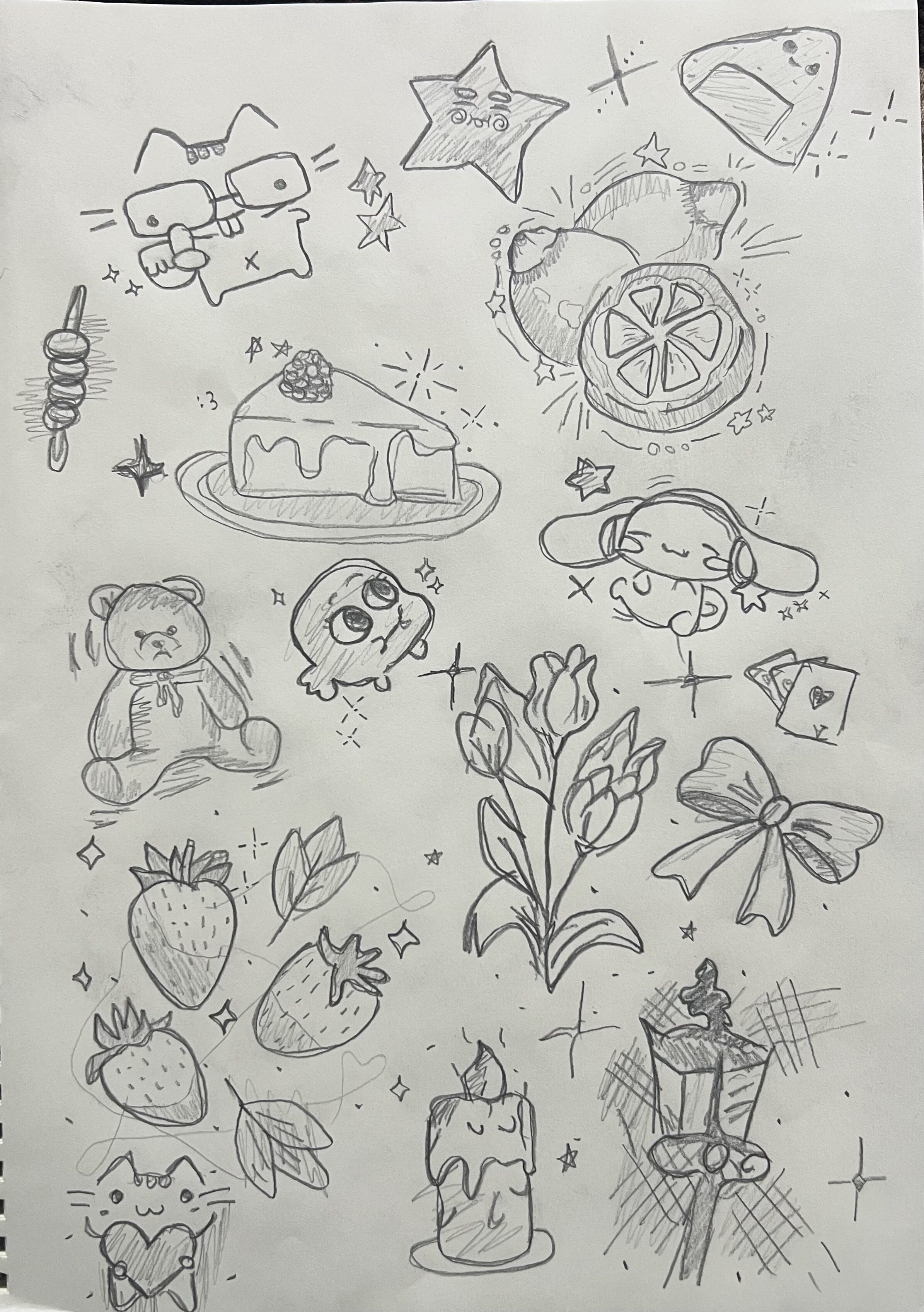 Adorable Sketches of Treats and Animals