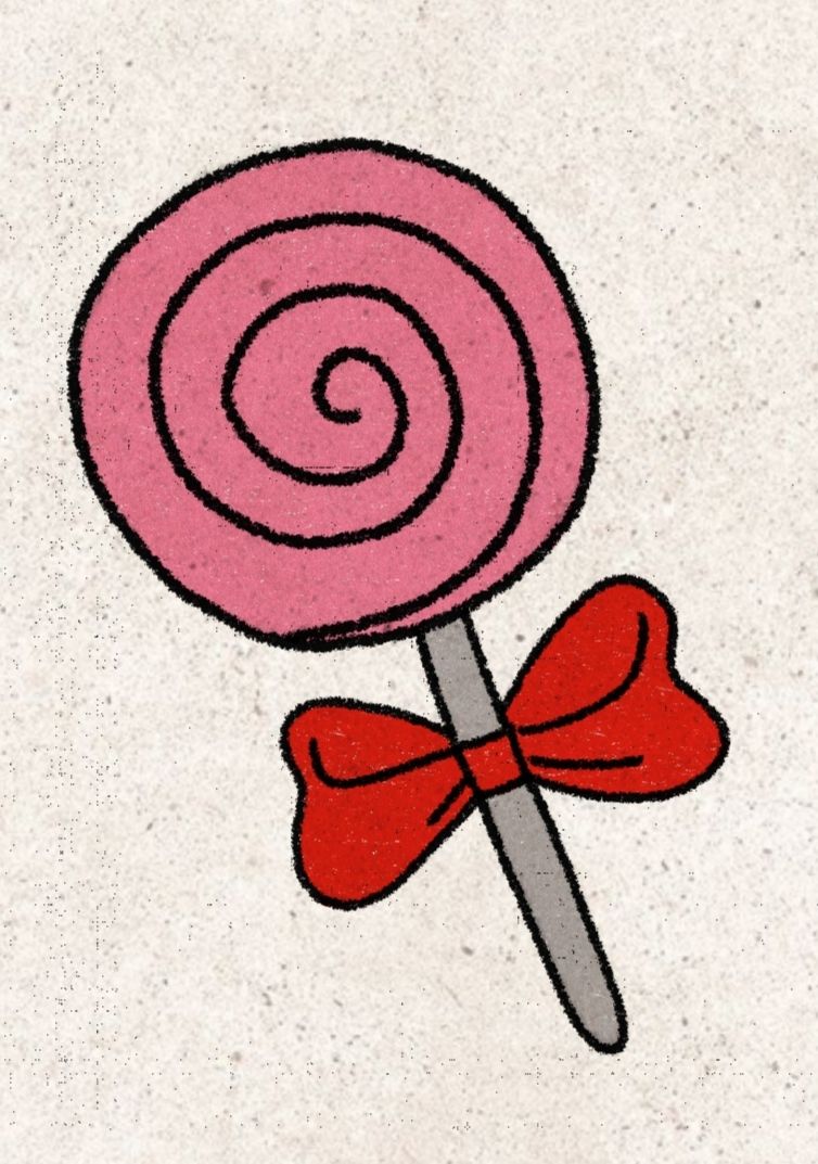 Adorable Swirled Lollipop with Bow