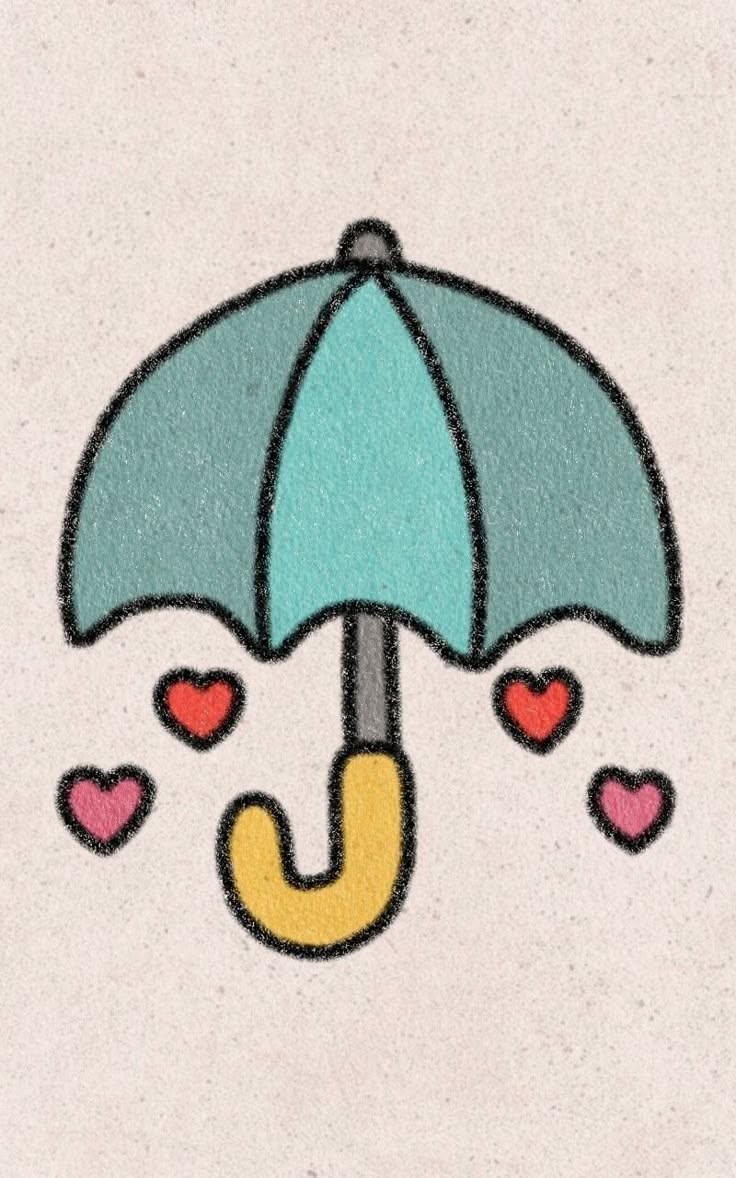 Adorable Umbrella with Heart Rain