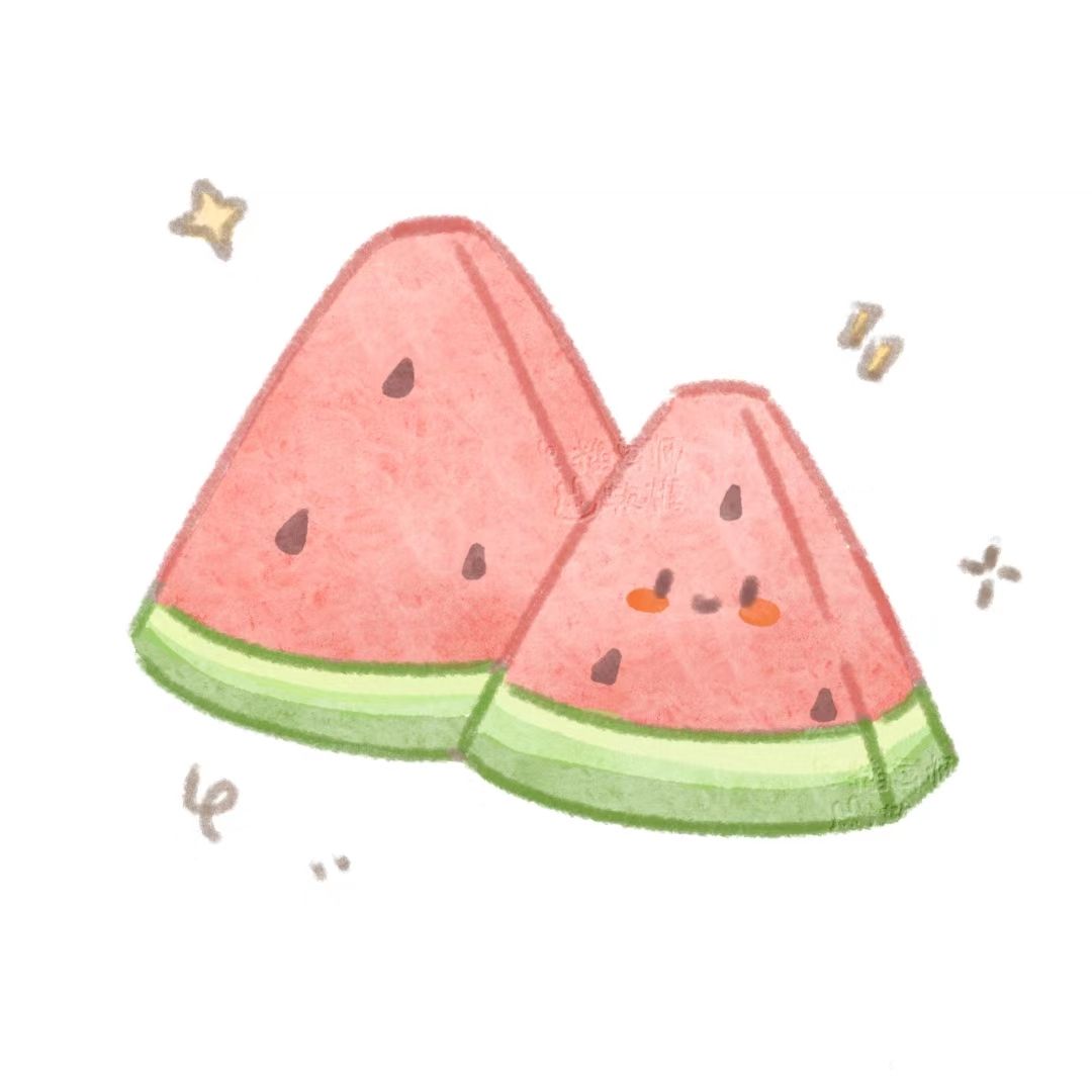 Adorable Watermelon Slices with Smiling Faces