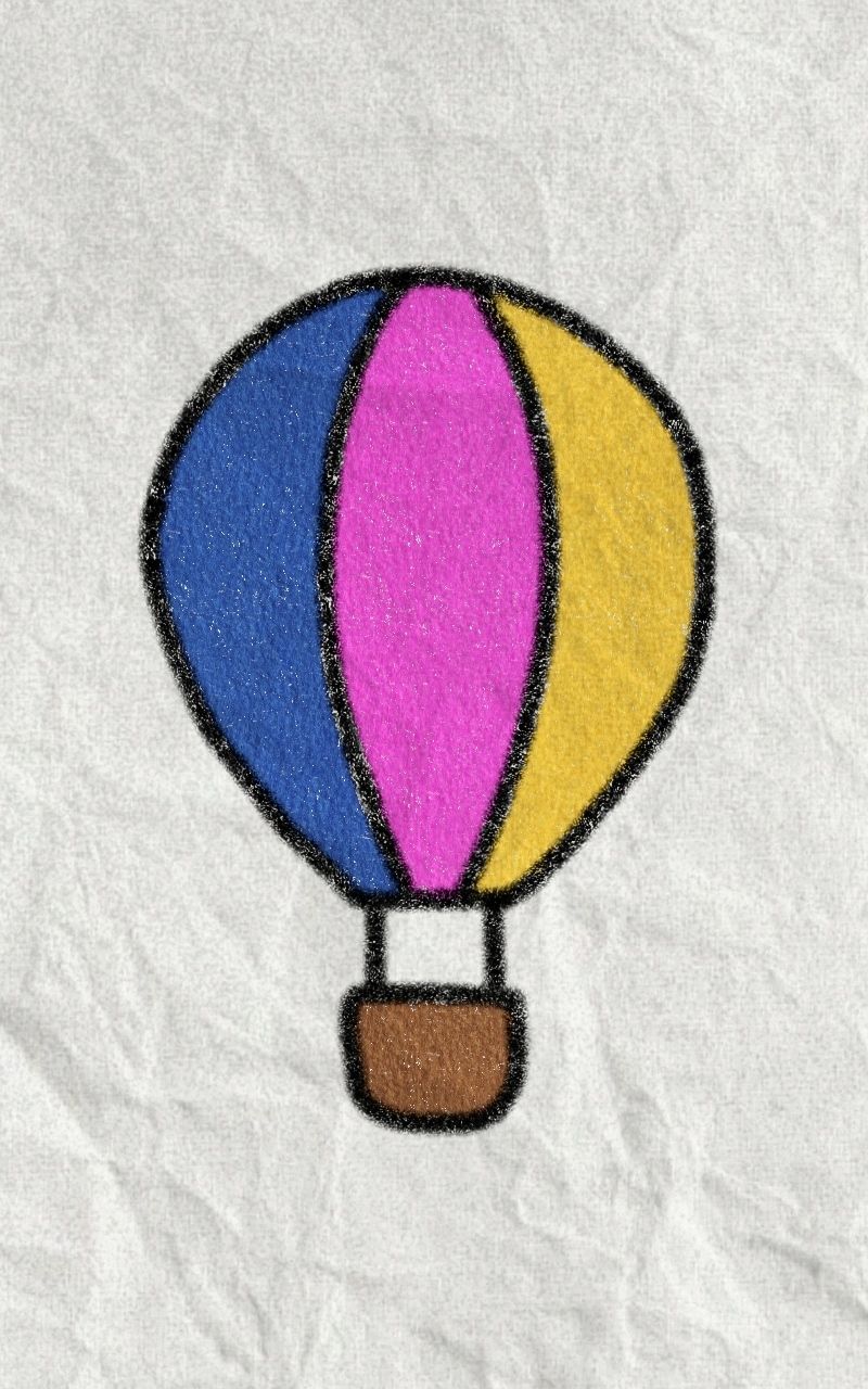 Colorful Hot Air Balloon Floating in the Sky