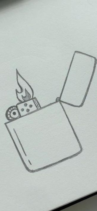 Cool Vintage Lighter with Flame