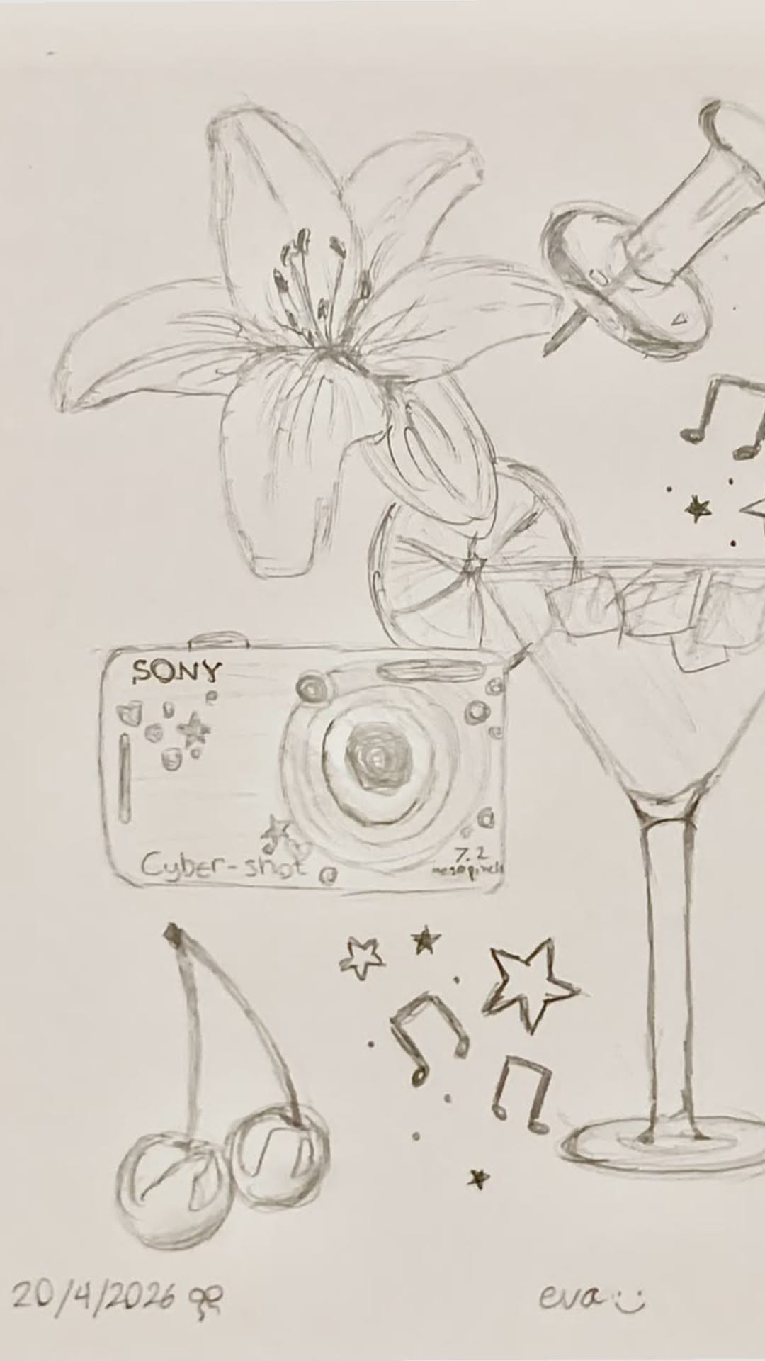 Creative Cocktail with Flowers and Camera
