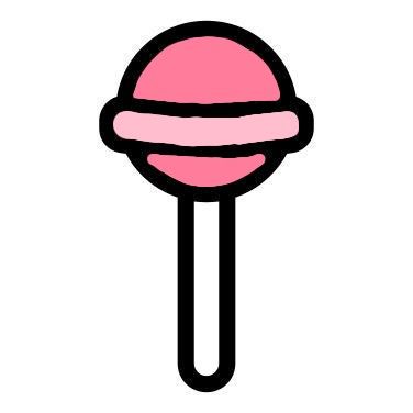 Cute Pink Lollipop with Swirls