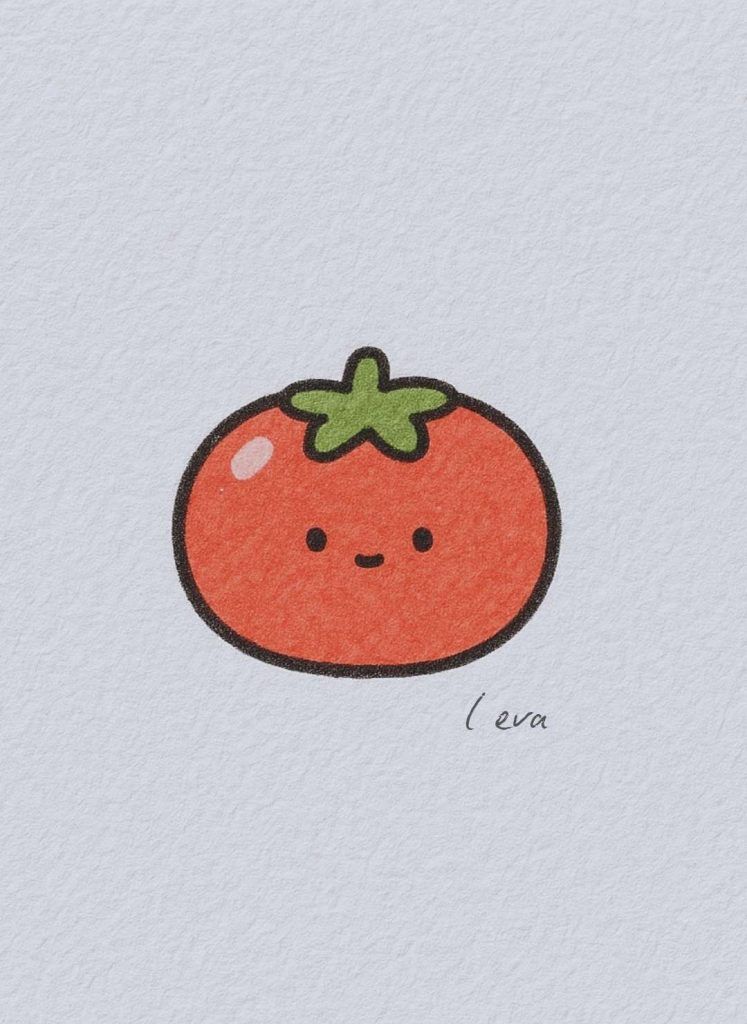Cute Smiling Tomato Character
