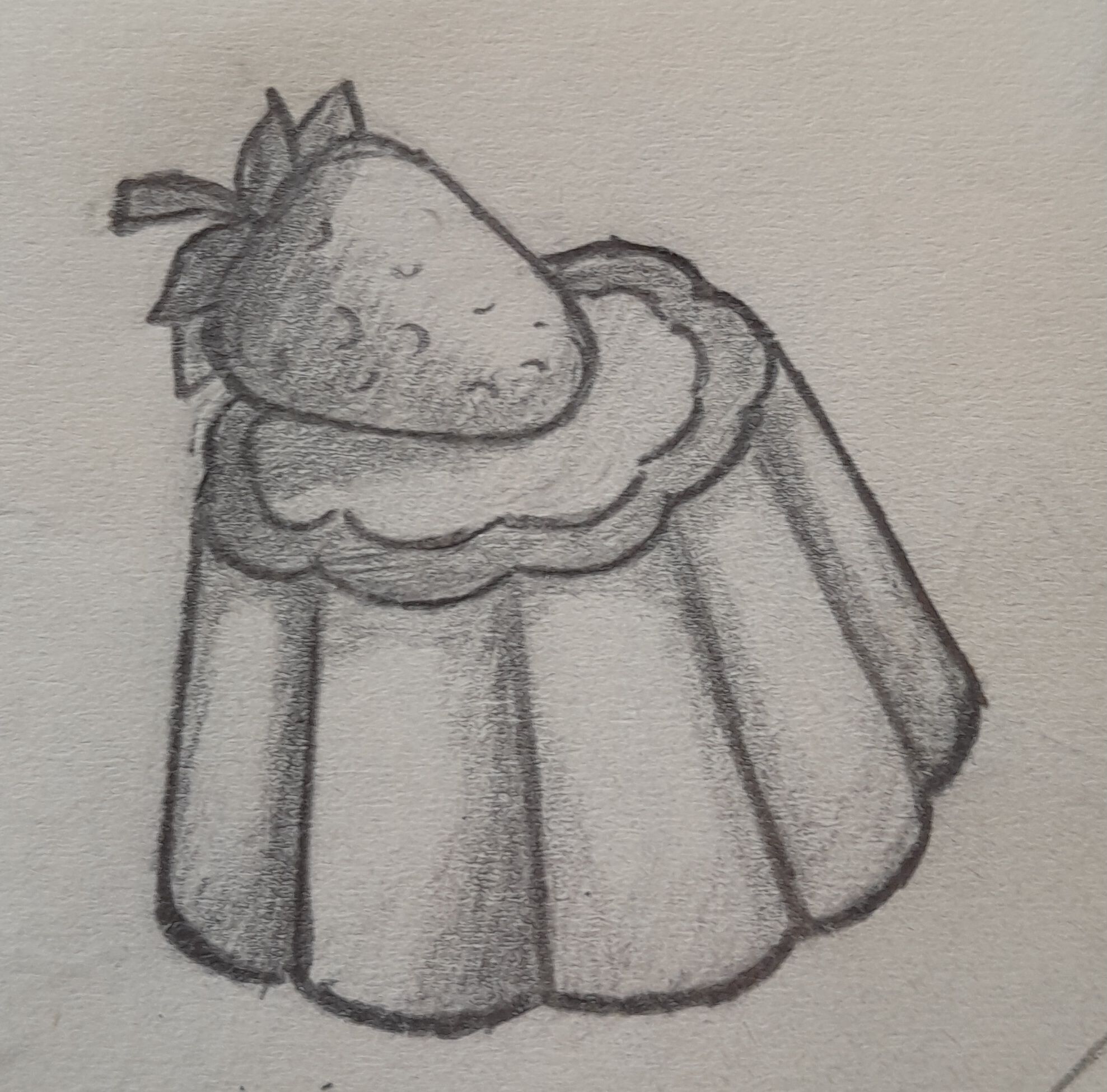 Delicious Strawberry Topped Pudding