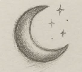 Elegant Crescent Moon with Shining Stars