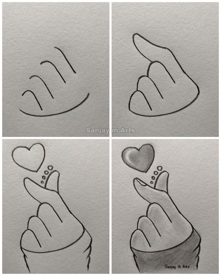 Expressive Hand with Heart Illustration