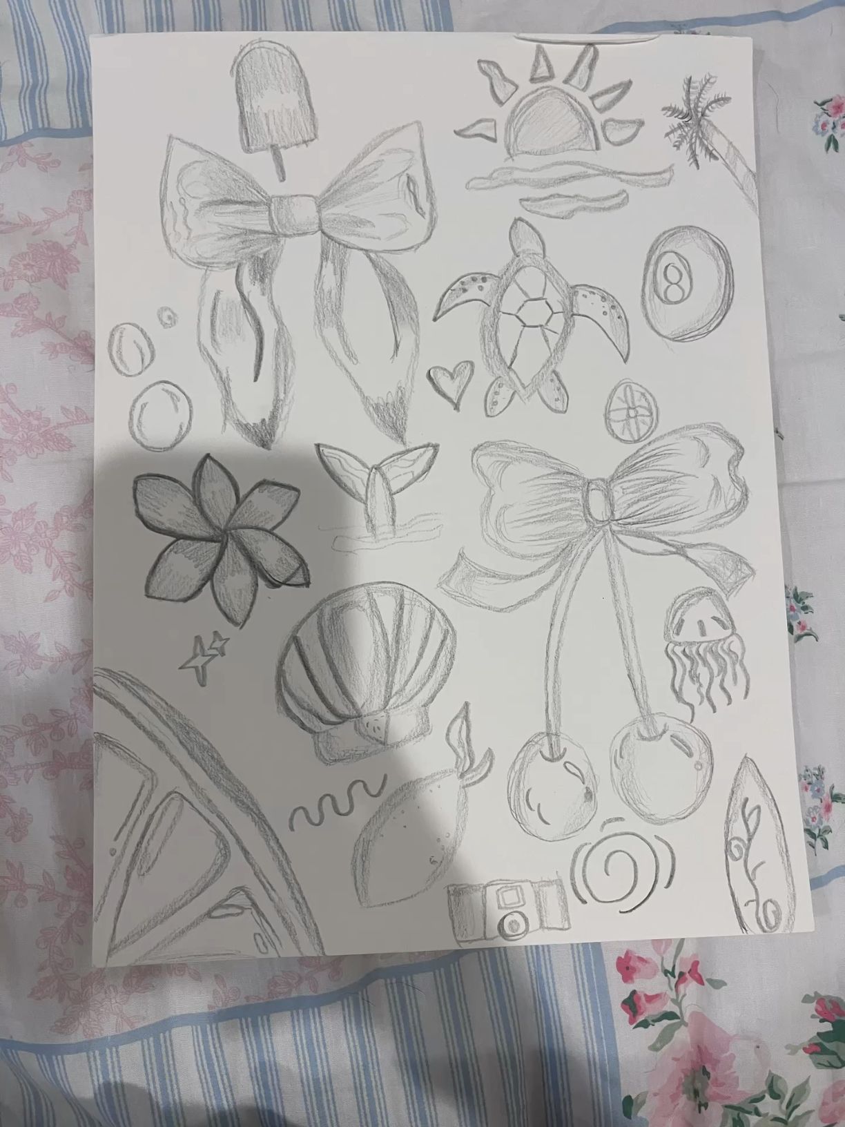 Fun Assortment of Bows, Sea Creatures, and Playful Symbols