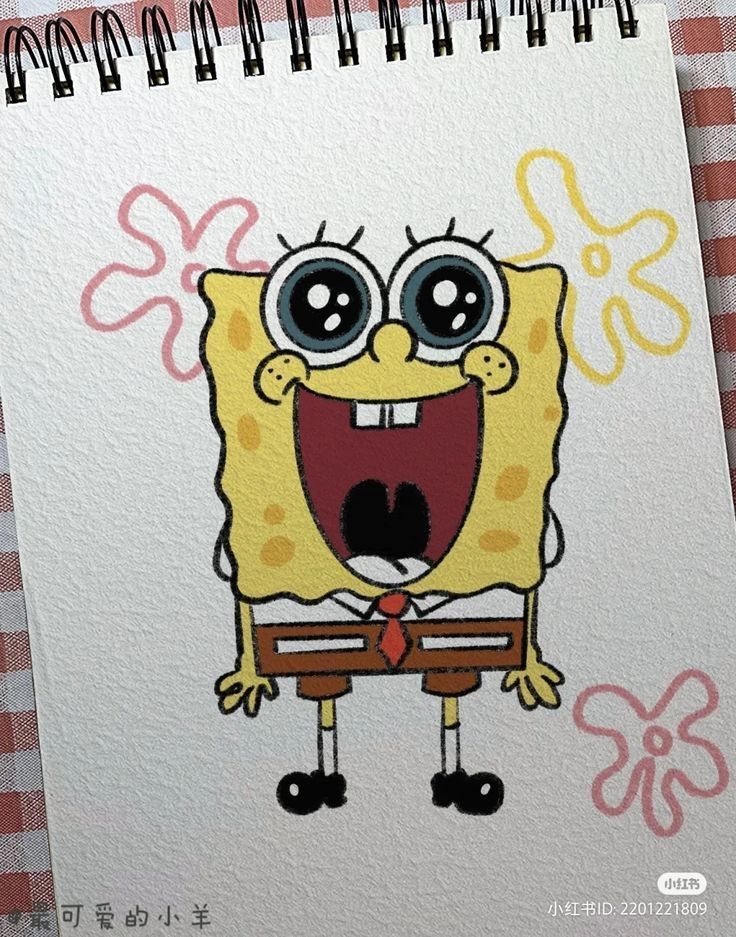Happy SpongeBob SquarePants with Big Eyes