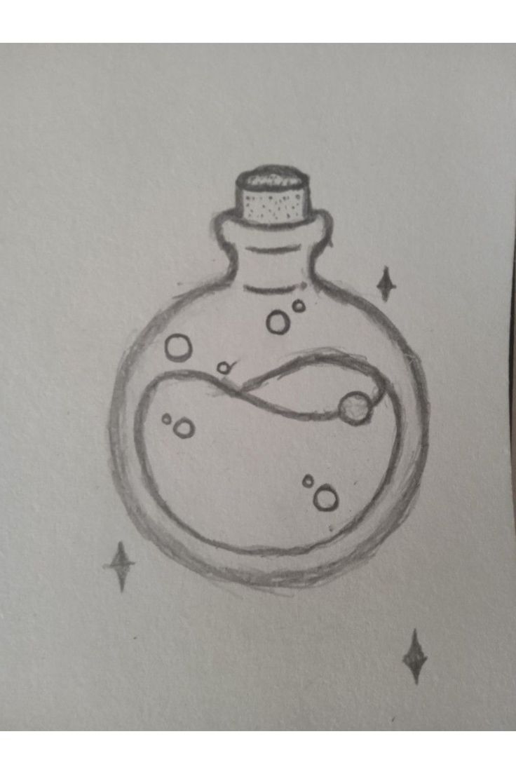 Magical Potion Bottle with Bubbles