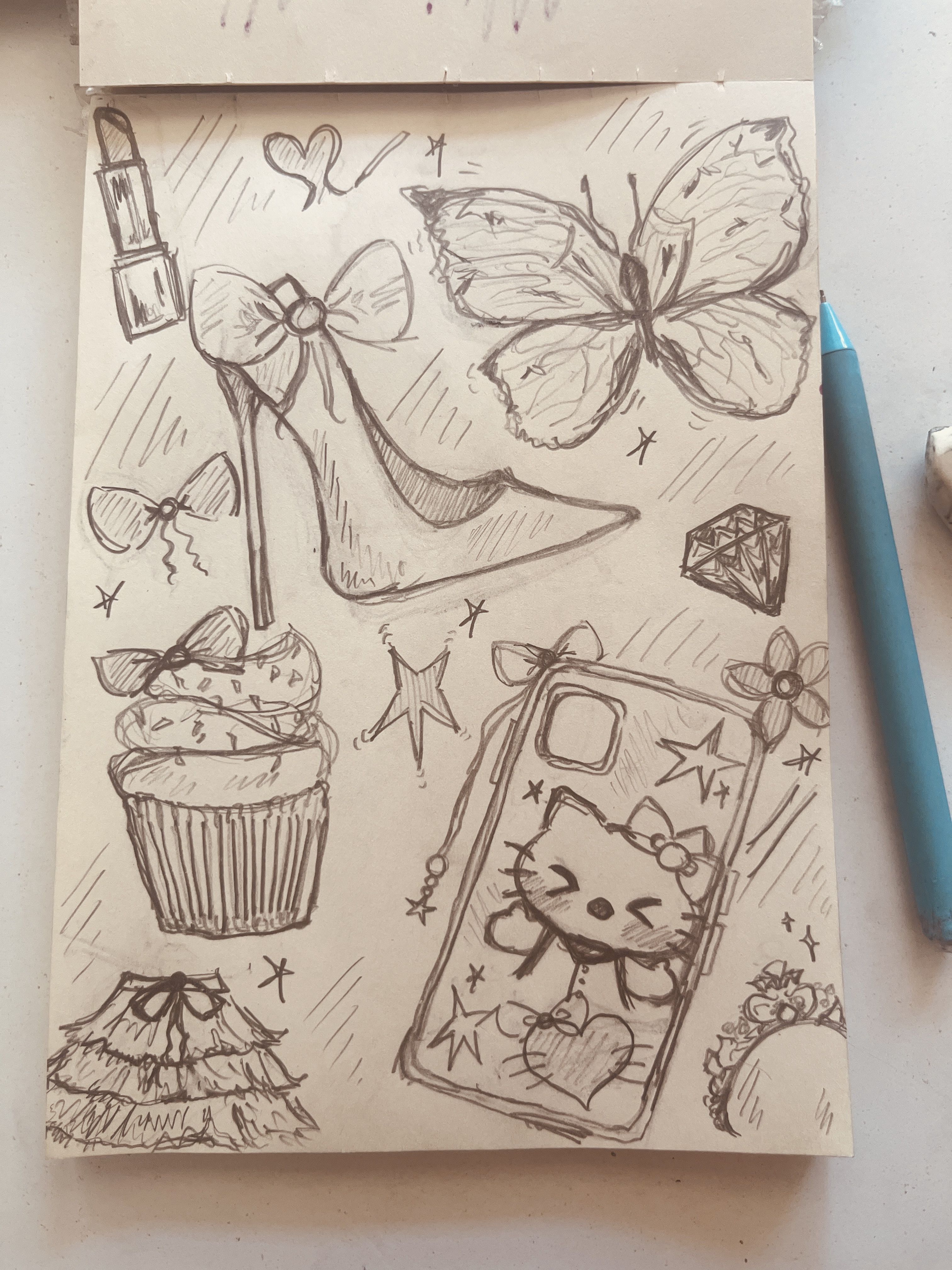 Stylish High Heel, Butterfly, and Cute Accessories