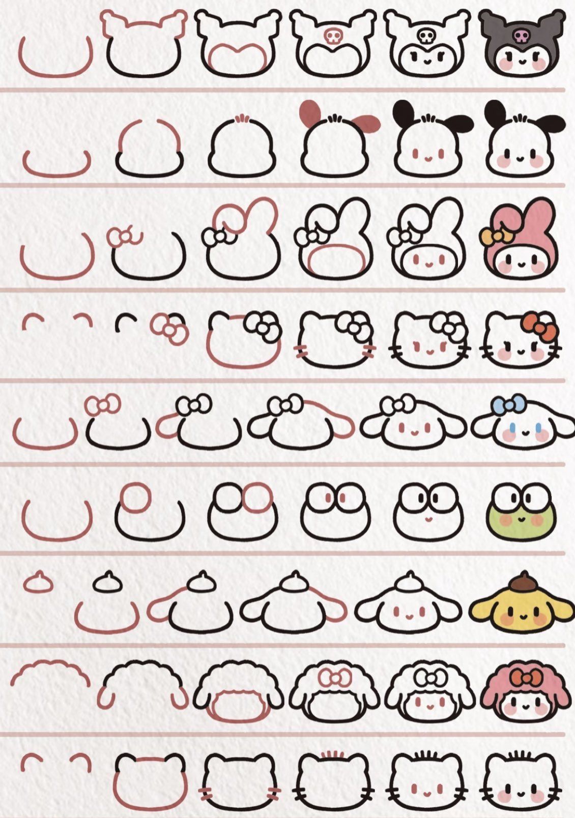 Cute Character Expressions for Fun Doodles