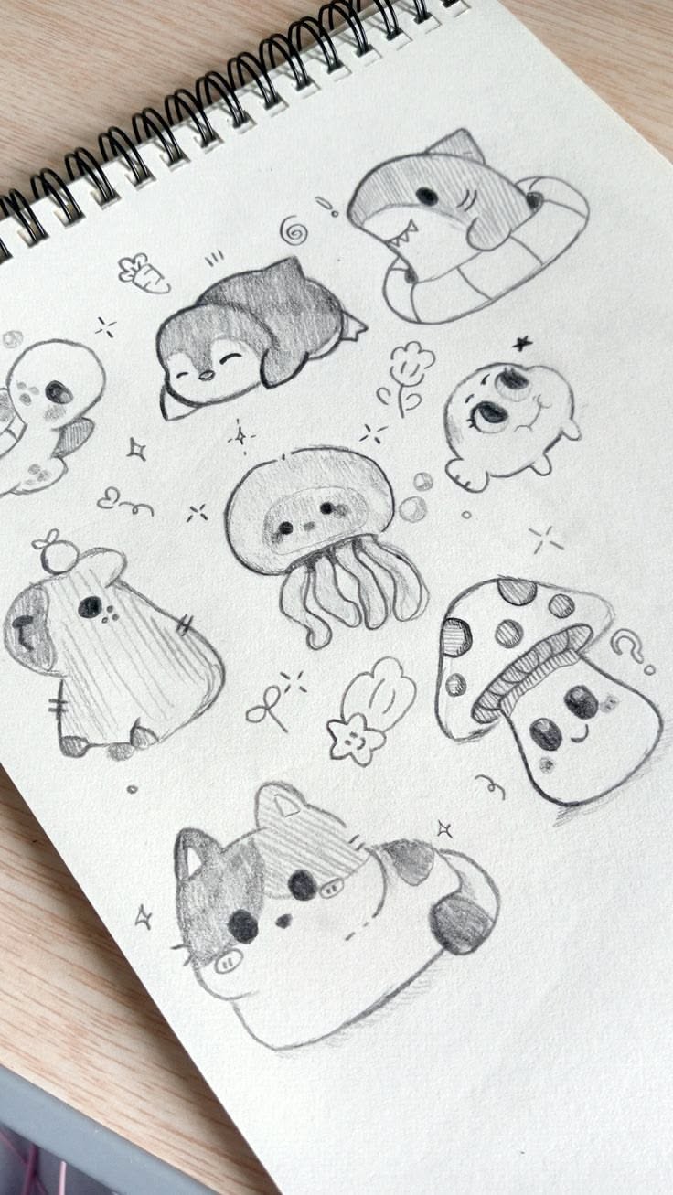 Cute Collection of Adorable Sea Creatures and Whimsical Characters