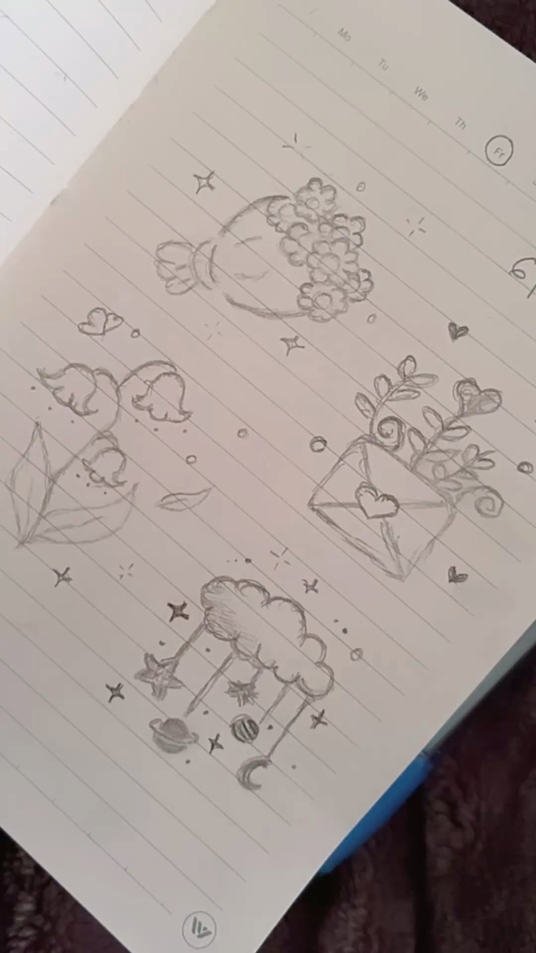 Cute Flowers, Love Letters, and Whimsical Clouds