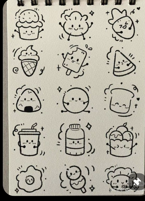 Cute Food Characters with Happy Faces