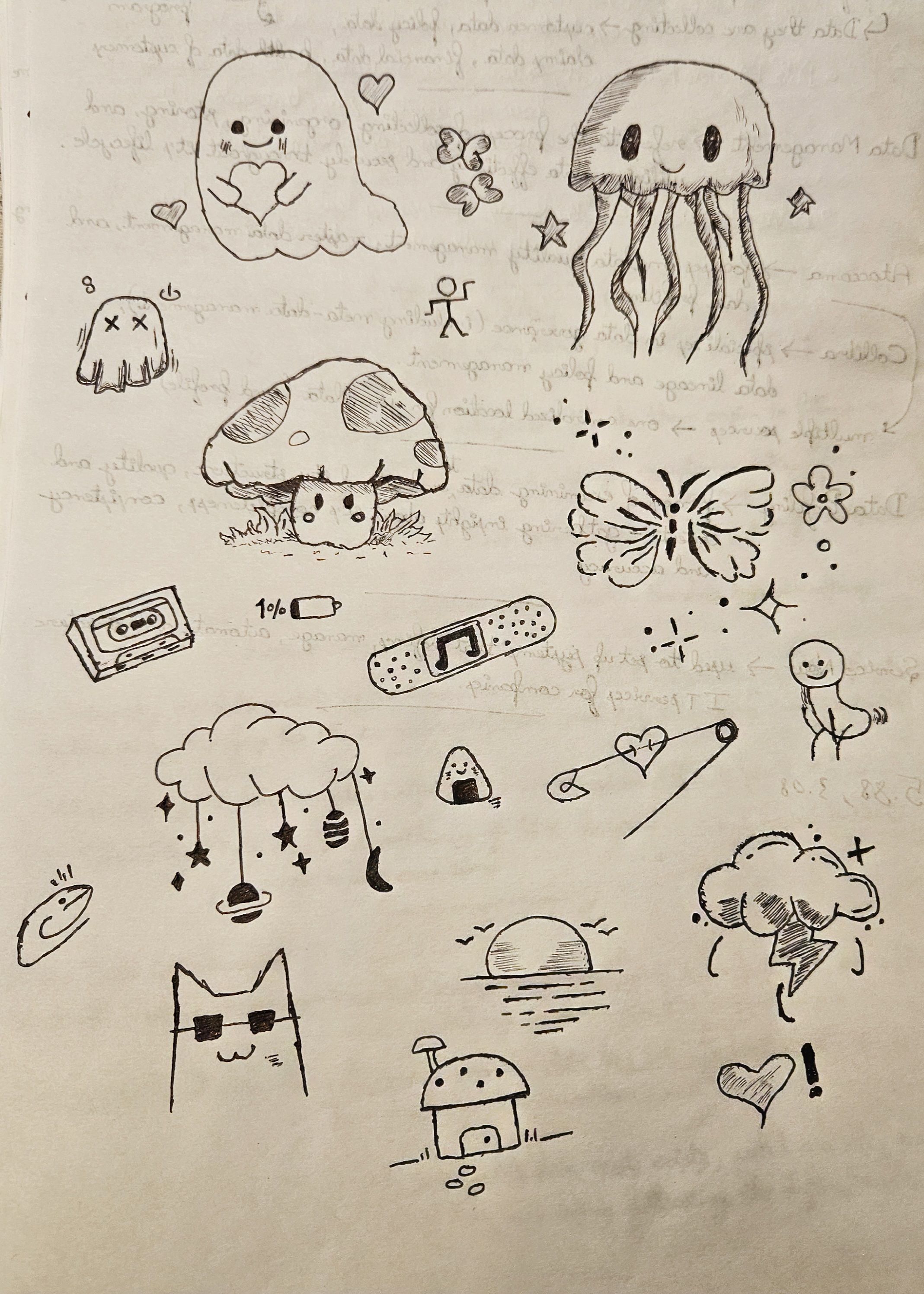 Fun Jellyfish, Cute Mushrooms, and Whimsical Creatures