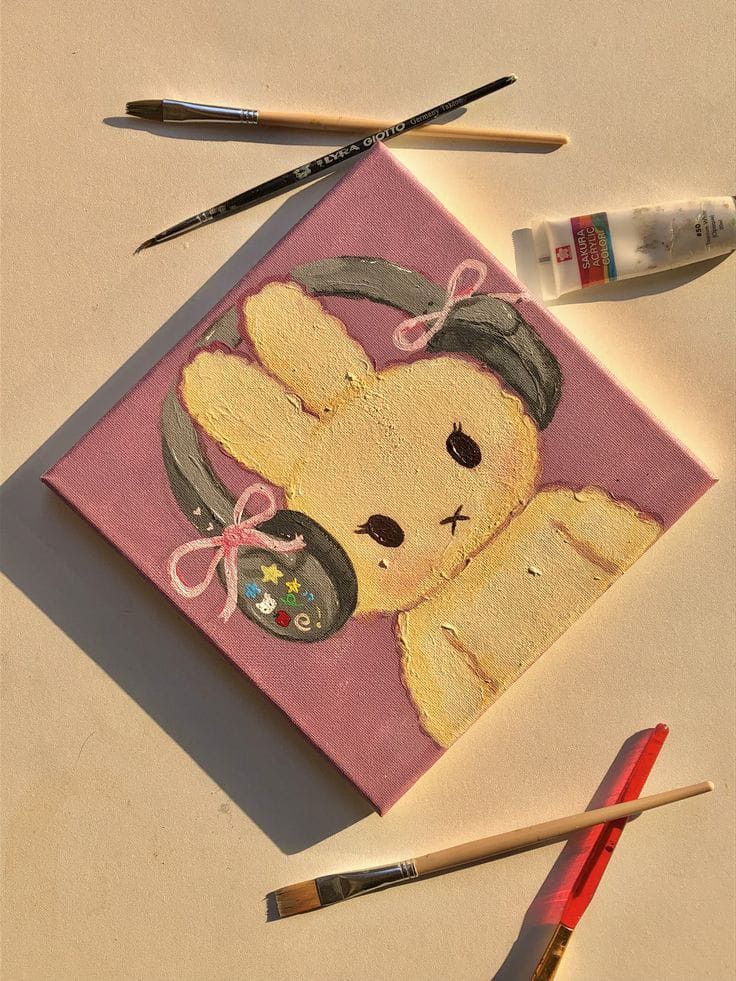Adorable Bunny with Headphones