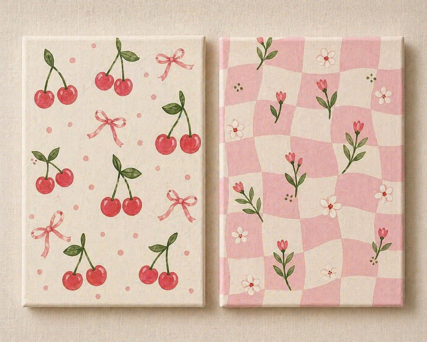 Adorable Cherry Pattern with Pink Accents