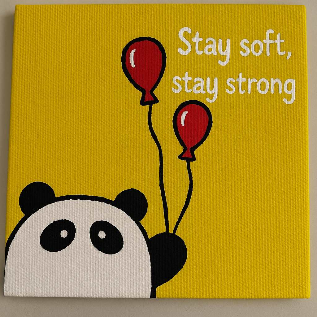 Adorable Panda with Balloons