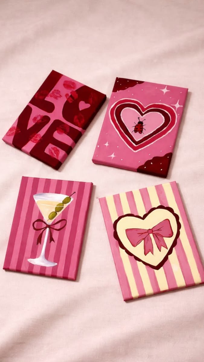 Adorable Valentine’s Day Art Ideas in Pink