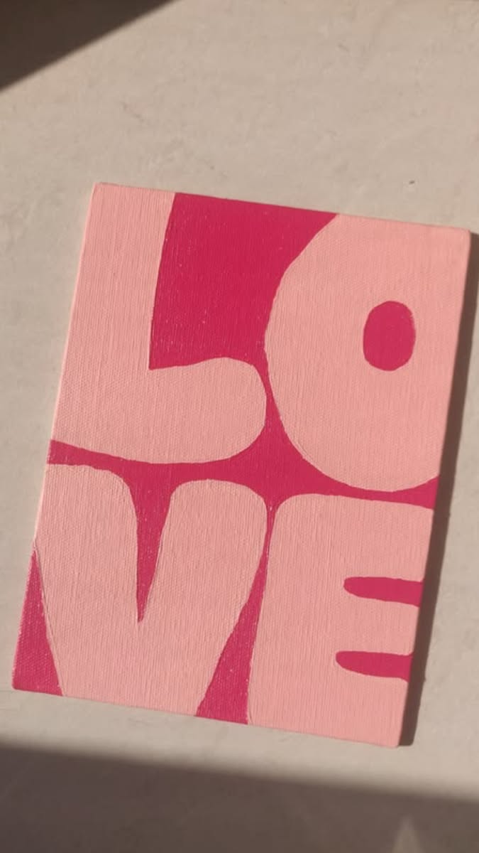 Bold Love Typography Pink