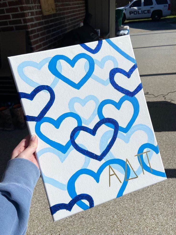 Charming Blue Heart Patterns