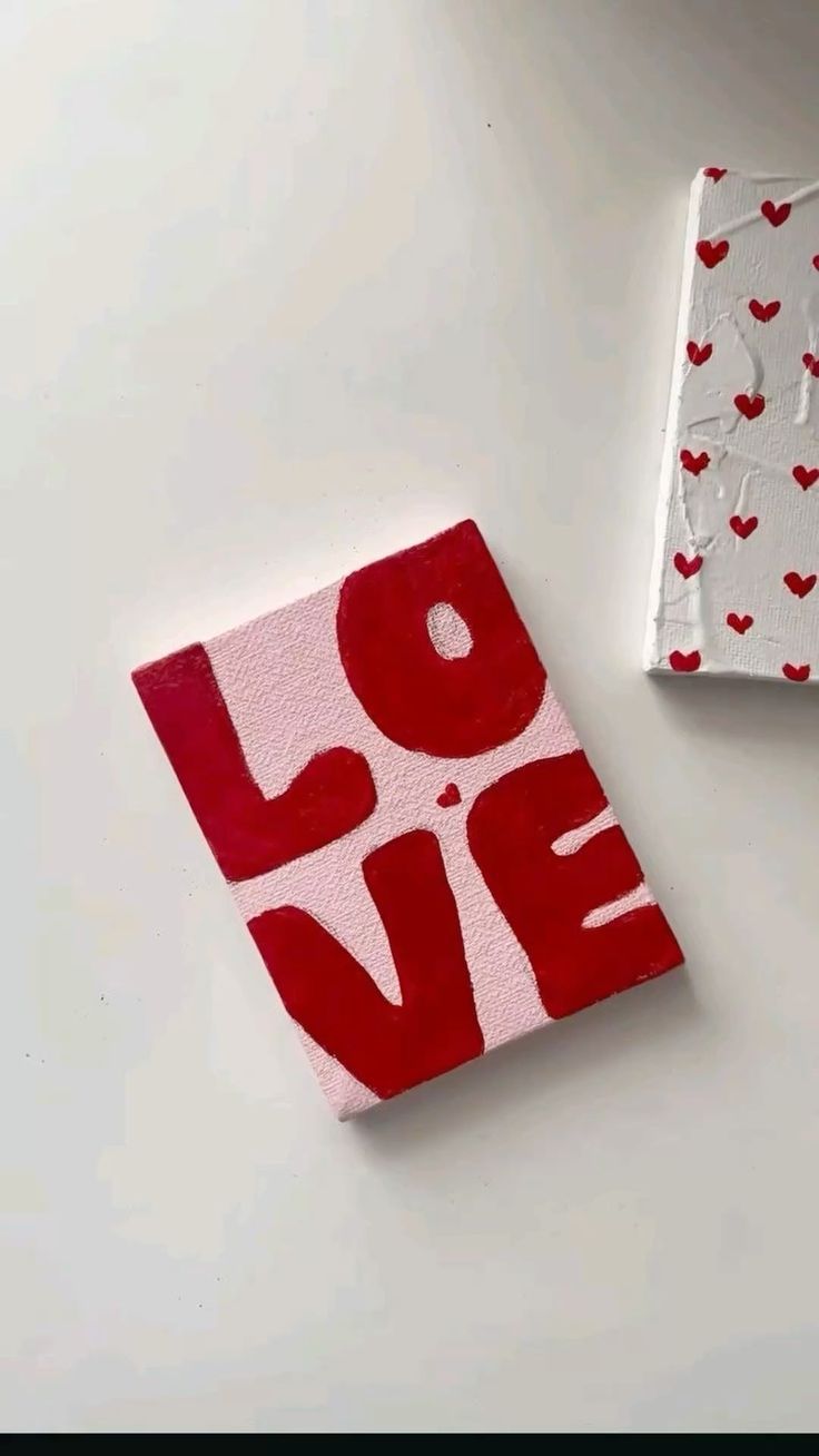 Charming Love Art with Bold Red Letters