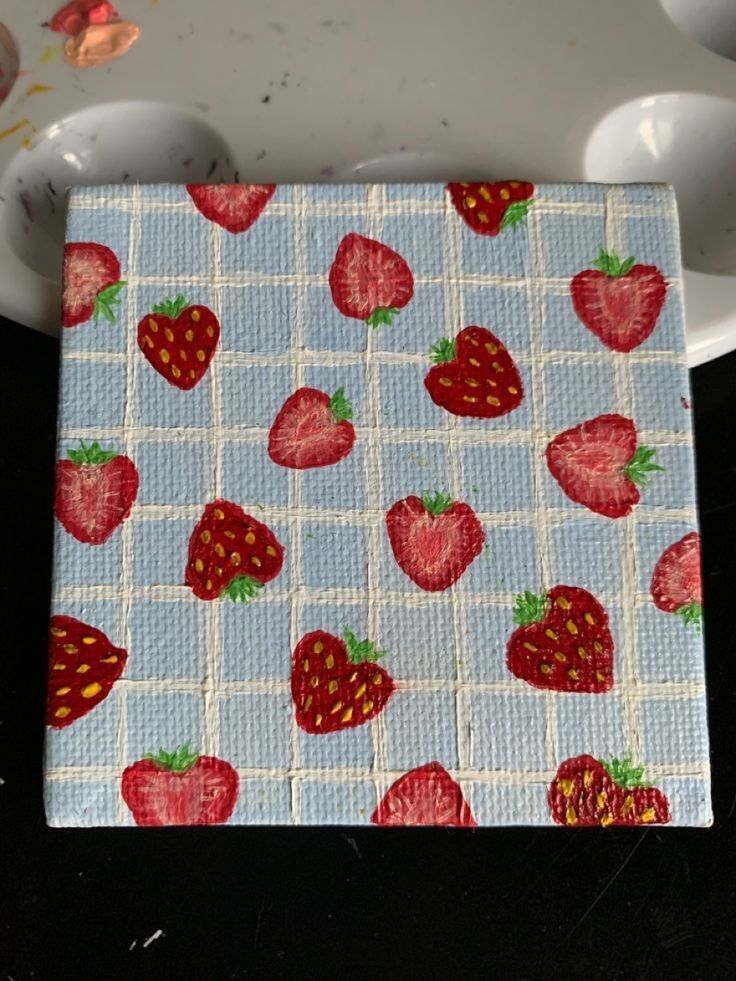 Charming Strawberry Pattern Bright Red