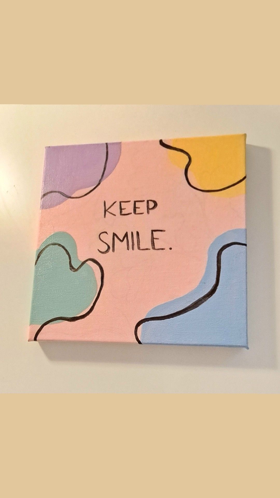 Cheerful Abstract Doodle with Quote