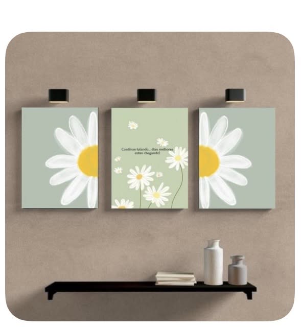 Cheerful Daisy Triptych
