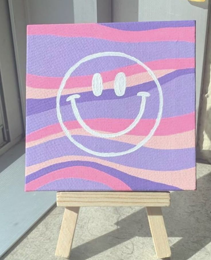 Cheerful Smiley Face with Colorful Waves