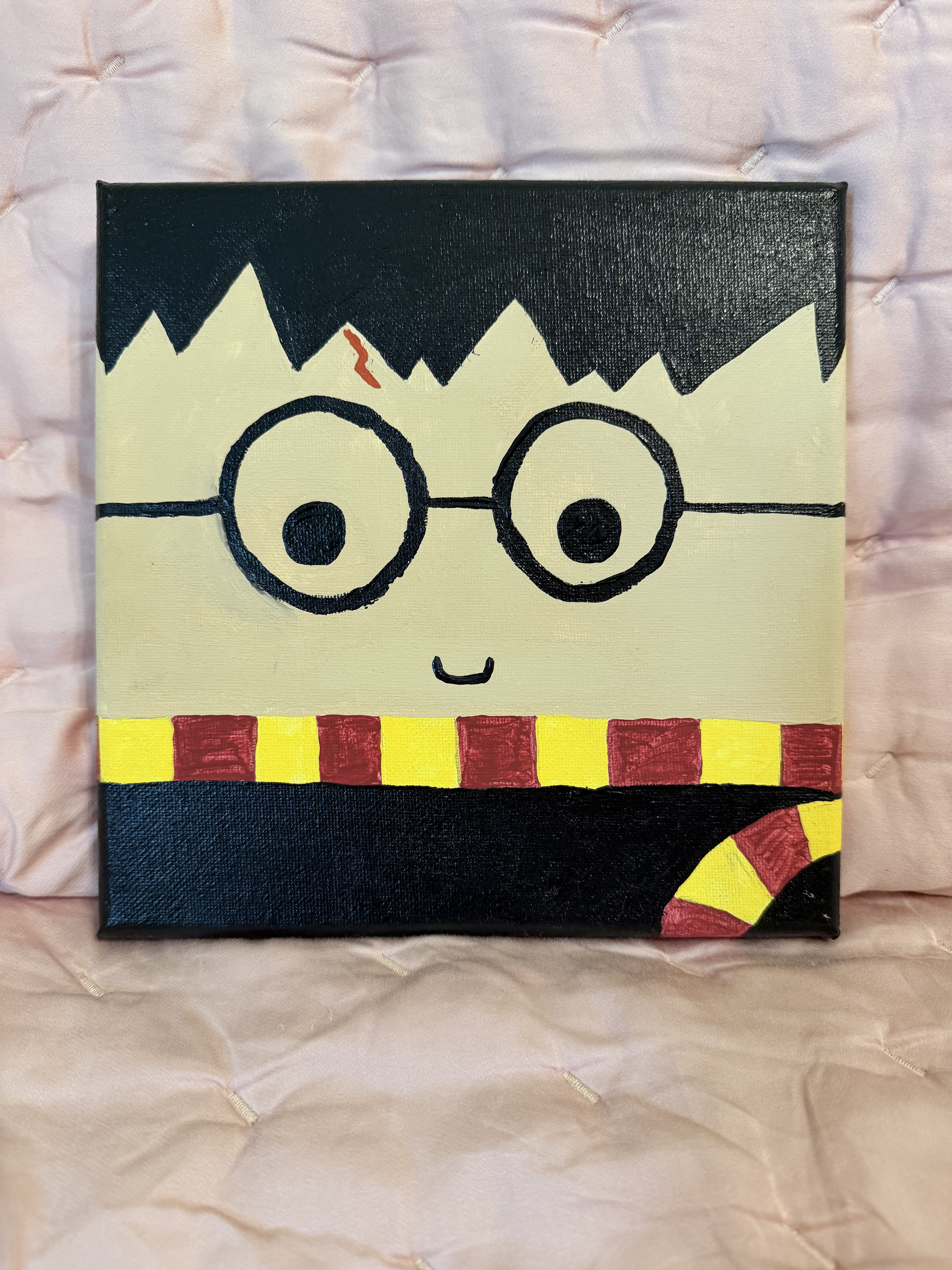 Cute Cartoon Wizard with Glasses
