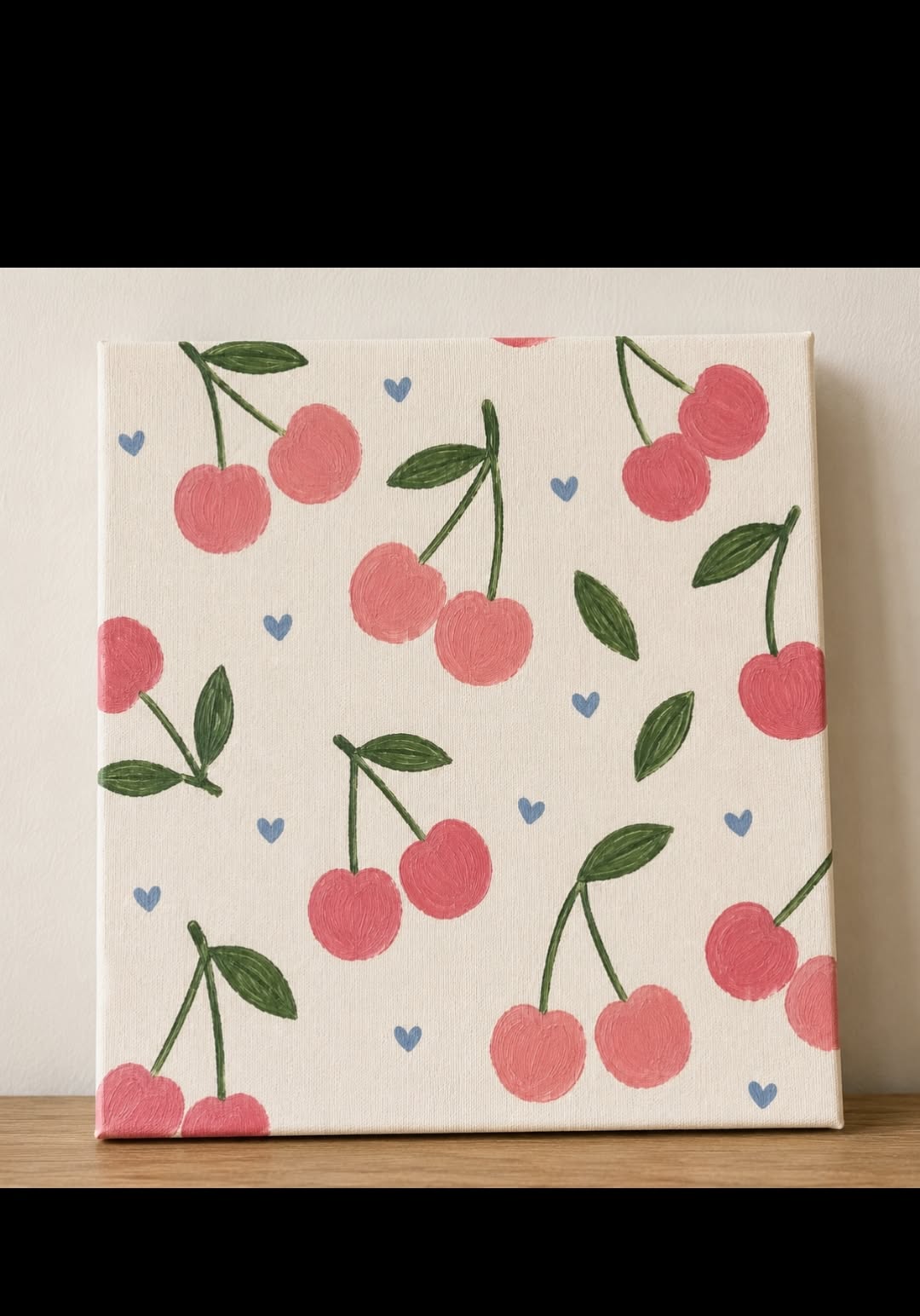 Cute Cherry Pattern with Pink Cherries