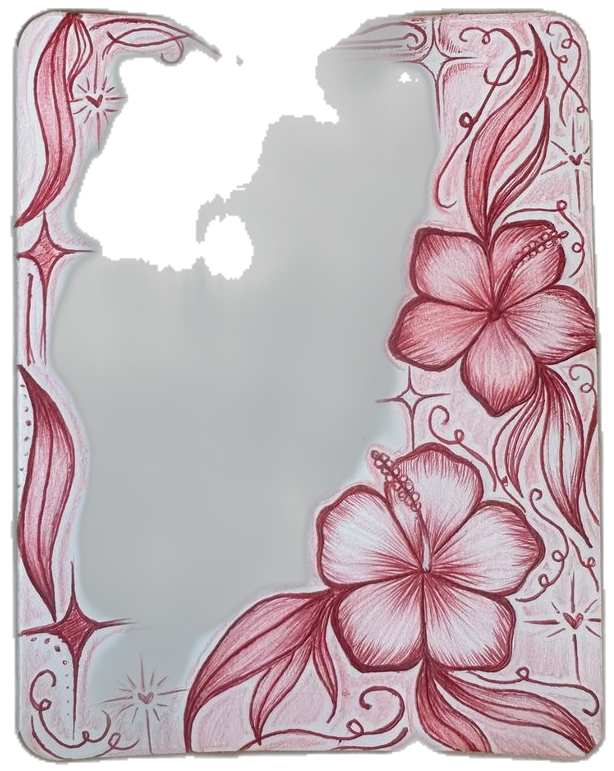 Elegant Hibiscus Floral Design Red